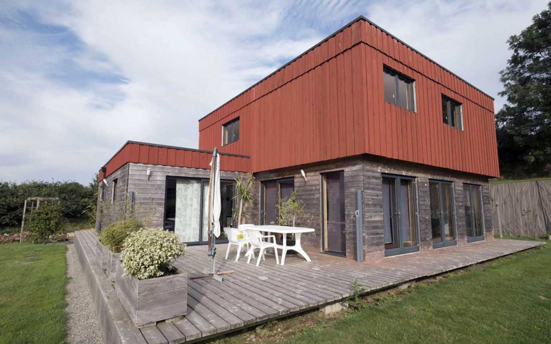 Maison passive en panneau massif à Saint-Thégonnec Loc-Eguiner