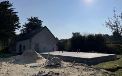 Quelques photos de cette belle extension en cours de réalisation…